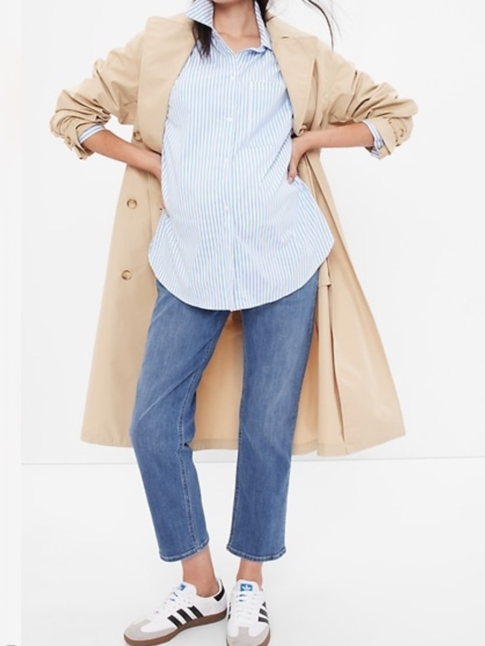 Maternity Inset Panel Cheeky Straight Jeans